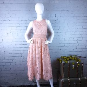 shoshanna chantae lace midi dress